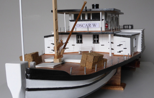 Replica of a paddlesteamer boat.
