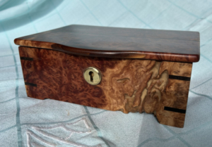 Highly polished wooden box.