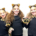Three girls in lion costumes