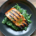 A piece of salmon in a non-stick pan