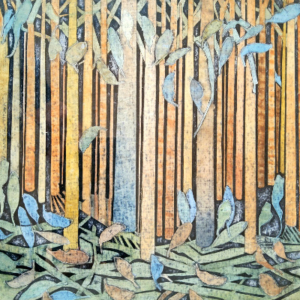 Abstract artwork of trees