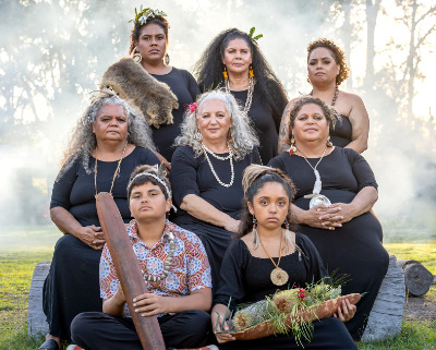 A group of eight women.