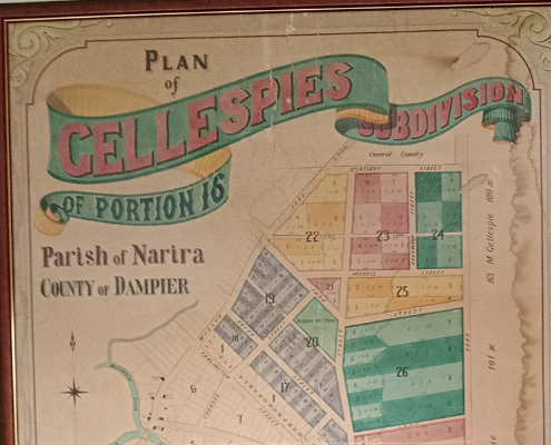 Detail of a map of Cobargo from the 1890s.