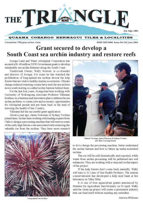 Thumbnail of the June issue cover featuring a story on sea urchings