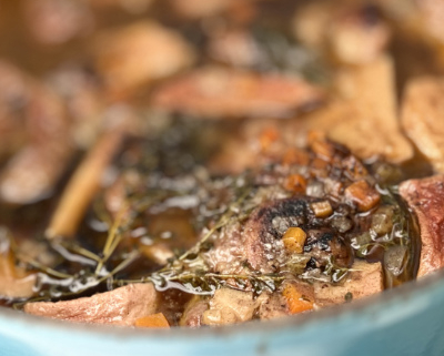Close up of osso buco
