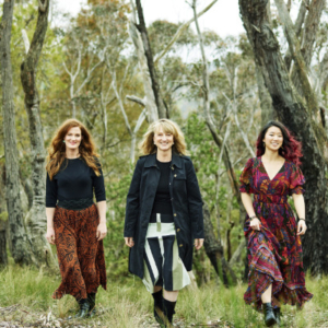 Three women in native bushland