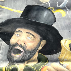 Artwork of a man with a beard in a top hat