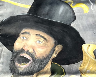 Artwork of a man with a beard in a top hat