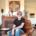 Man sitting in a leather chair.